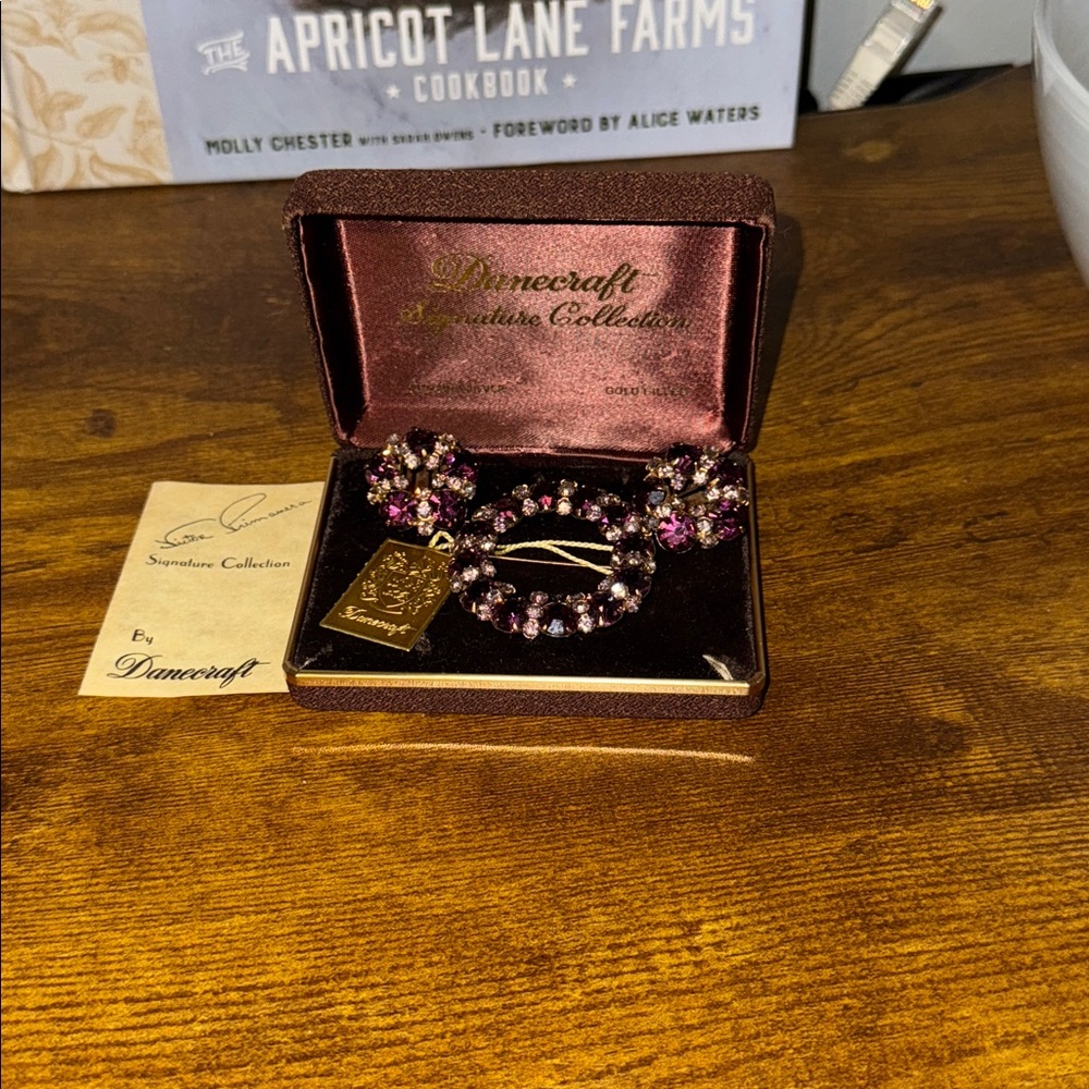 Vintage Dane Craft brooch and earring set